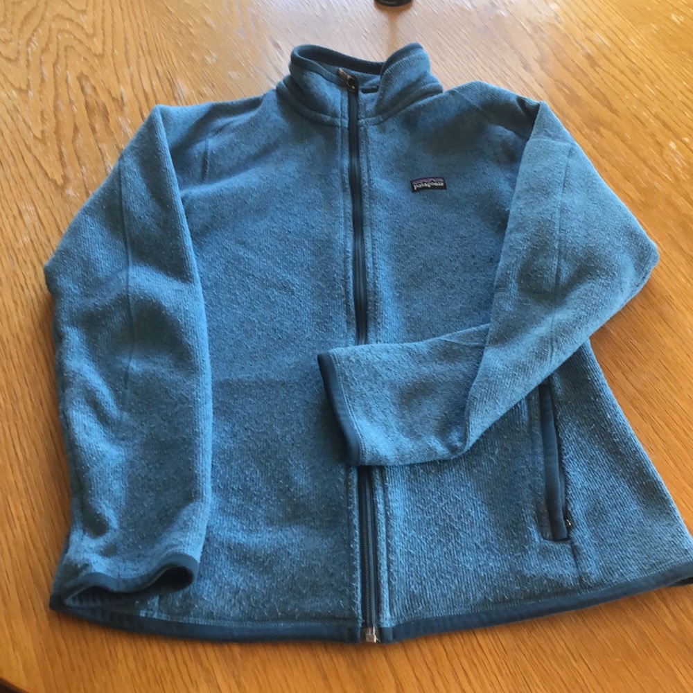 Patagonia better sweater full zip in blue green